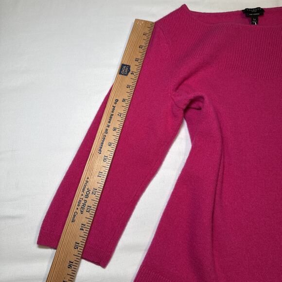 Talbots Petite Pink 2 Ply Cashmere Sweater 3/4 Sleeve Pullover Womans Sz LP EUC - Picture 6 of 12